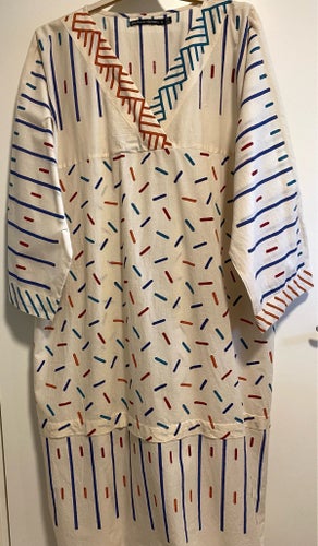 Gudrun Sjödén XL flerfärgad klänning B: 138cm L: 112cm jättefin