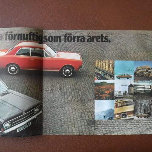 Broschyr Opel Rekord 1971.