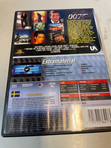 DVD James Bond 007 Ur Dödlig Synvinkel TOPPSKICK