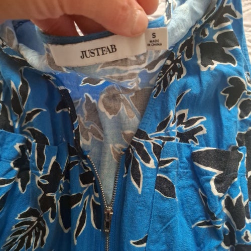 JUSTFAB blå klänning, storlek S