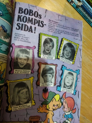 Bobo 1980 nr 2 Magnus Sjöberg Anna Wallgren Ola Lundgren Malin Elinsson Ann S