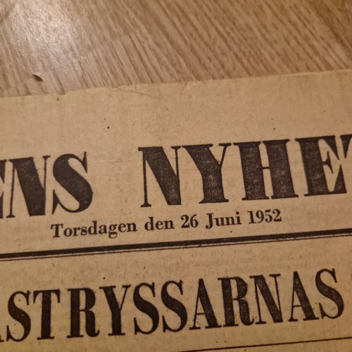 Dagens Nyheter Tidning 26 Juni 1952