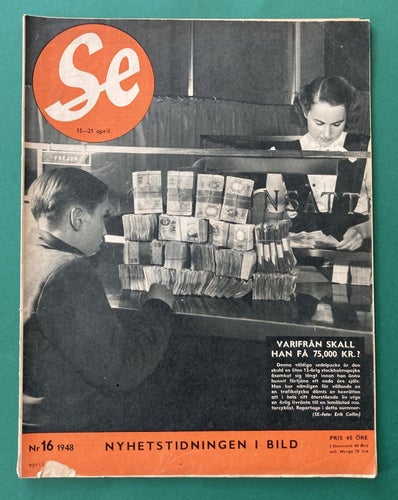 SE nr 16 1948 - Per-Olov Lindkvist, IFK Norrköping, Håkanstorp m.m.