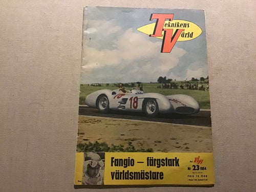 TEKNIKENS VÄRLD NR 23 1954 FÖYGVAPNET,ROBOT,KONSTGJORT REGN,PUCH SVS,FLYG,MIDGET