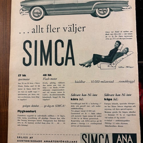 SIMCA 1957 annons
