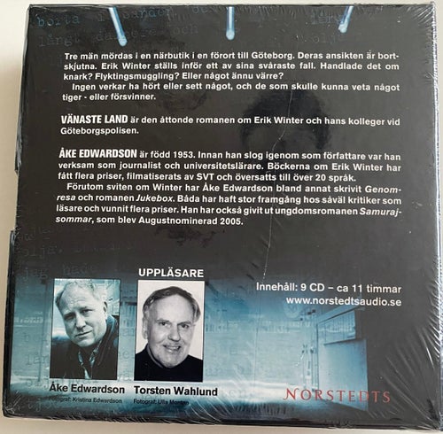 Ljudbok. Vänaste land av Åke Edwardson. Deckare Erik Winter