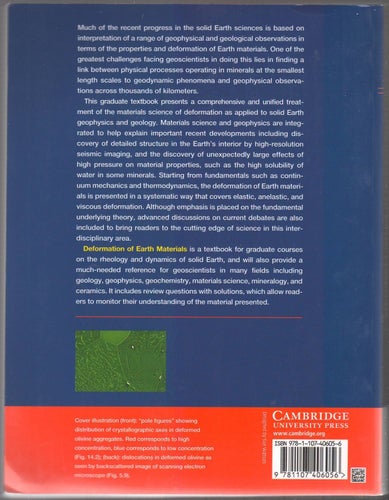 Deformation of Earth Materials: An Introduction to the Rheology of Solid Earth