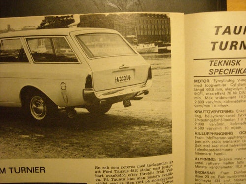 test av nya Ford Taunus 17M Turnier från 1966