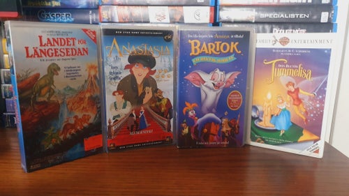 4x Don Bluth - Landet för längesedan, Anastasia, Bartok den magiska, Tummelisa