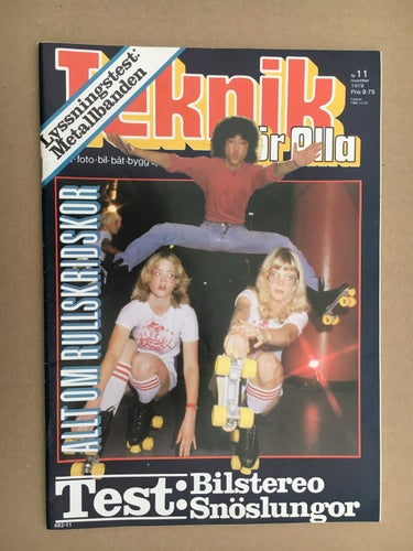 Teknik för Alla 1979 Nr. 11 Rullskridskor Test: Bilstereo Snöslungor