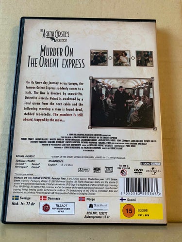 The murder on the orient express, Dvd