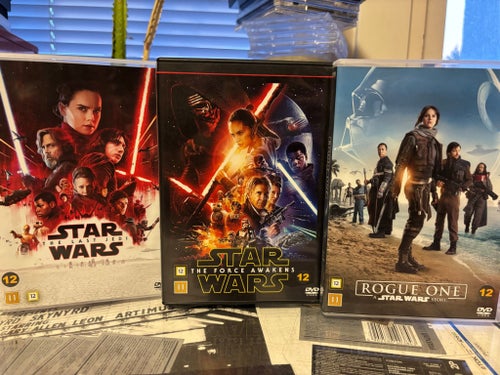 Star Wars DVD-filmer: The Last Jedi, The Force Awakens, Rogue One