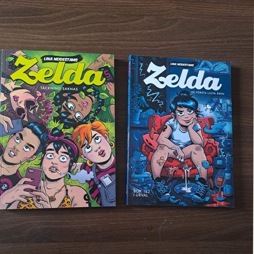 Zelda: "Täckning Saknas" och "De första ljuva åren Bok 1&2 i urval"