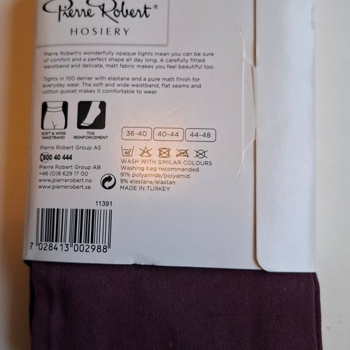 Pierre Robert bordeaux strumpbyxor, storlek 36/40