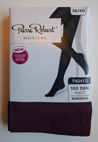 Pierre Robert bordeaux strumpbyxor, storlek 36/40