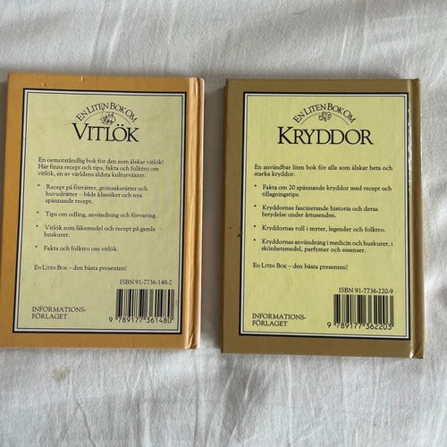 Två böcker om kryddor och vitlök