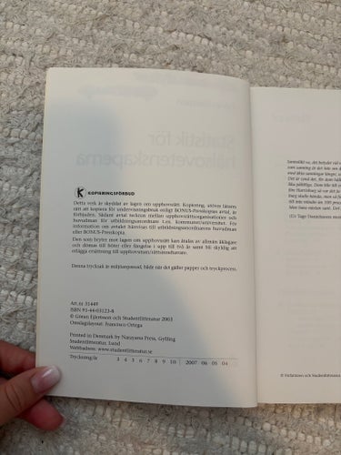 Statistik för hälsovetenskaperna av Göran Ejlertsson, 2003