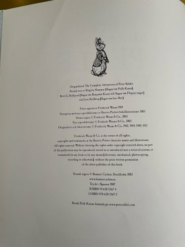 Stora Sagoboken om Pelle Kanin av Beatrix Potter, 2003