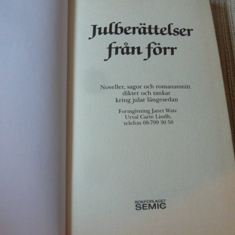 JULBERÄTTELSER FRÅN FÖRR, 1994, BÖCKER