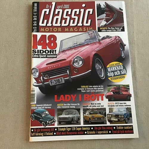 CLASSIC MOTOR NR 4 2005 DATSUN,FORD GRANADA,TAXI,PACKARD,TRAKTOR i NÄSSELBO