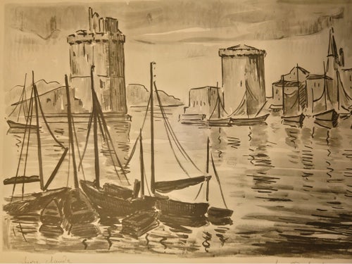 Tryck - La Rochelle .1979 Société des Régates Rochelaises-Mått 58 x 44 cm.