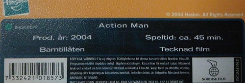 Action Man - Robot Attack, VHS. Svenskt tal