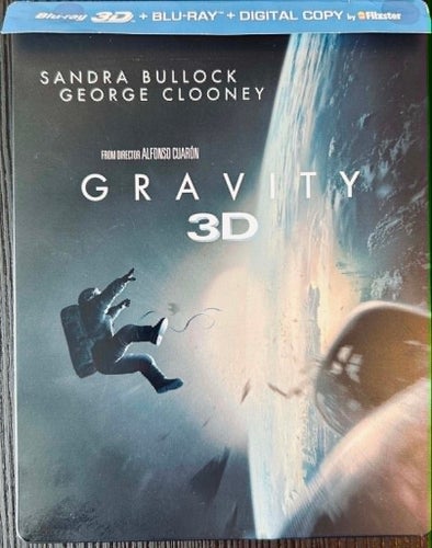 Gravity 3D STEELBOOK (Blu-ray 3D, Blu-ray, ) Sandra Bullock, George Clooney.