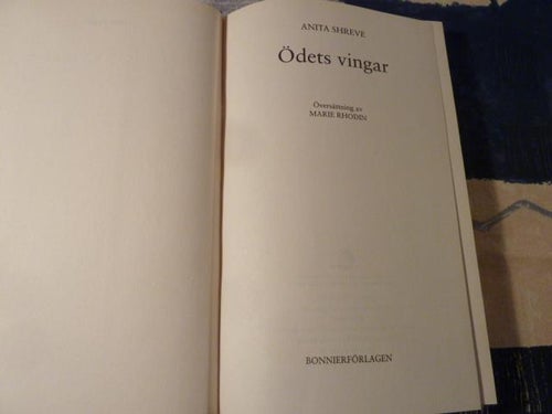 ÖDETS VINGAR, A. SHREVE, 1996,  BÖCKER