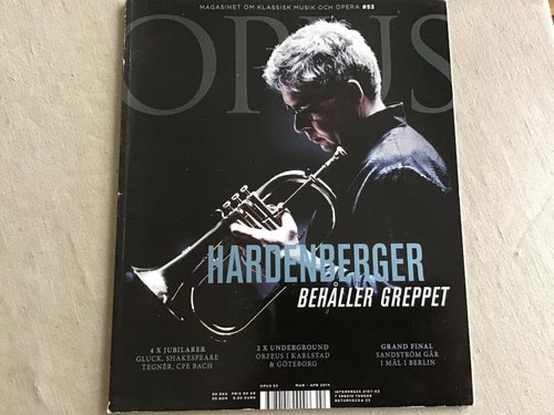 OPUS NR 53 MUSIK OCH OPERA HARDENBERGER ,ORFEUS I KARLSAD O GÖTEBORG
