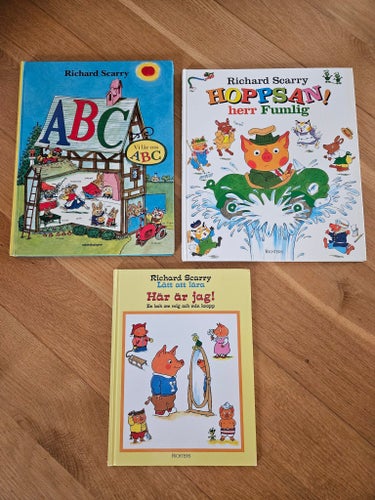 Richard Scarry ABC, hoppsan, här är jag, barnböcker