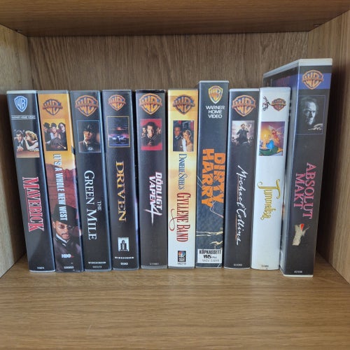10 stycken WB filmer vhs