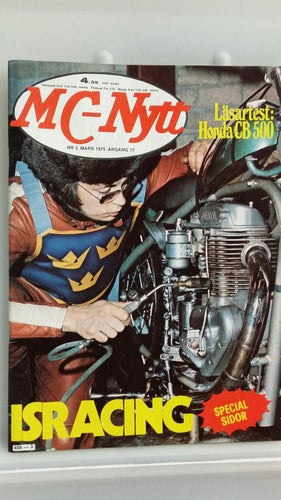 MC-Nytt nr 3 1975: Honda CB 400 Four 1972, Isracing