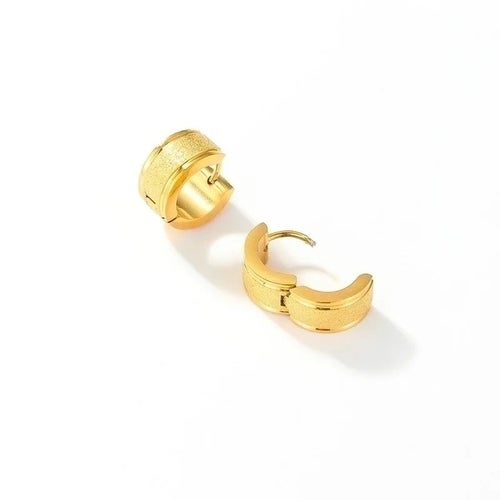 ByGranhult – Ringörhängen i rostfritt stål – guld, 13 mm
