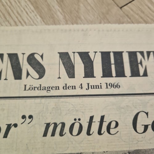 Dagens Nyheter tidning från 1966