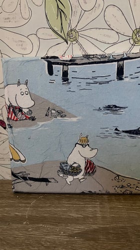 Canvas Tavla Mumin på stranden 15x15 cm
