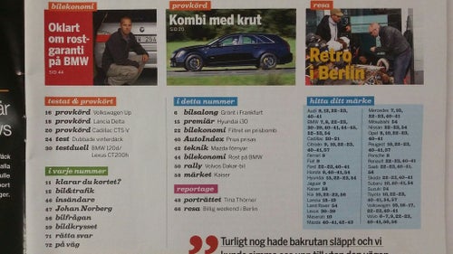 Vi bilägare nr 13 2011: BMW 120d, Lexus CT 200h, Lancia Delta, Cadillac CTS-V