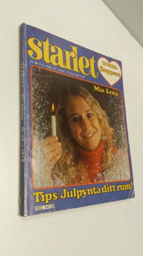Starlet 1978 nr 50. Omslagsbild Mia -Lena. Idolbild Boppers. Very Good plus