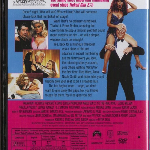 DEN NAKNA PISTOLEN 33 1/3 - THE NAKED GUN 33 1/3 - DVD (INPLASTAD)