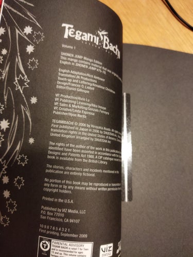 Tegami Bachi, Letter Bee, Vol. 1 by Hiroyuki Asada. Very Fine plus