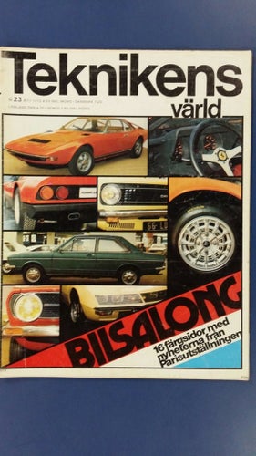Teknikens Värld 23 1972: Polski Fiat 125, Mercedes 280 S/350 SE, Datsun Cherry