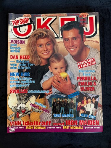 Tidningen OKEJ ! Nr 20 - 1990 , OLÄST SKICK MED POSTERS !