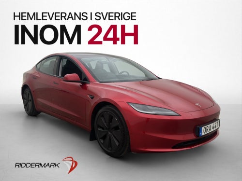 Tesla Model 3 Long Range AWD Skärm-bak Svensksåld Panorama