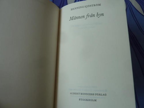 MÄNNEN FRÅN BYN, H. SJÖSTRÖM, 1976,  BÖCKER
