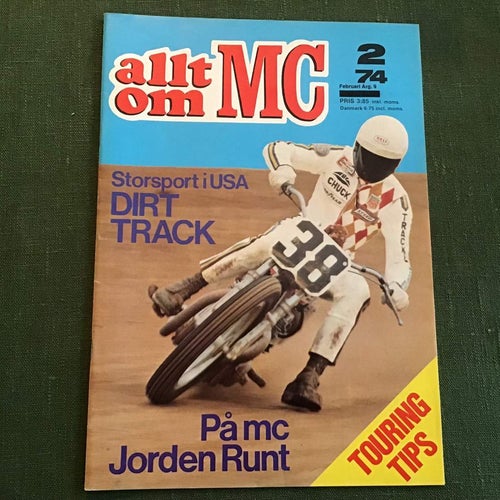 ALLT OM MC NR 2 1974 JORDENRUNT PÅ MC,SPEEDWAY,THORLEIF HANSEN CROSS,SNÖSKOTER