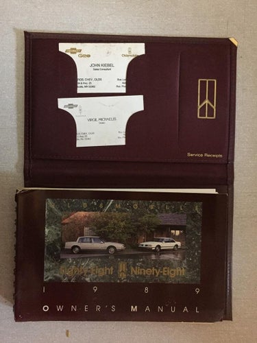 1989 Oldsmobile Owners Manual Eighty-Eight & Ninety-Eight