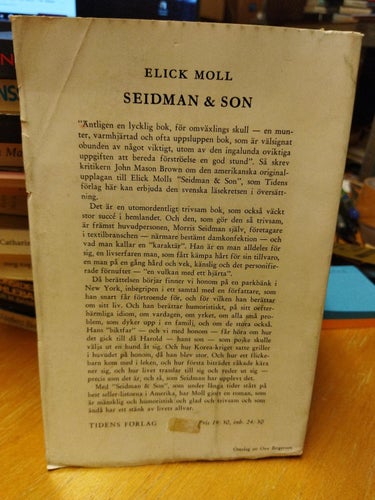 Seidman & Son av Elick Moll, bok, häftad, Very Good plus