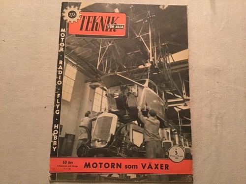 TEKNIK FÖR ALLA NR 5 1953 KOBOLT,BÅTMOTOR,NYMANS NV5,MOPED