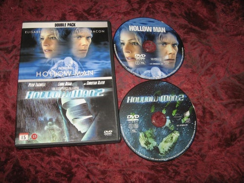 HOLLOW MAN + HOLLOW MAN 2 (KEVIN BACON,ELISABETH SHUE,CHISTIAN SLATER) 2-DIC DVD
