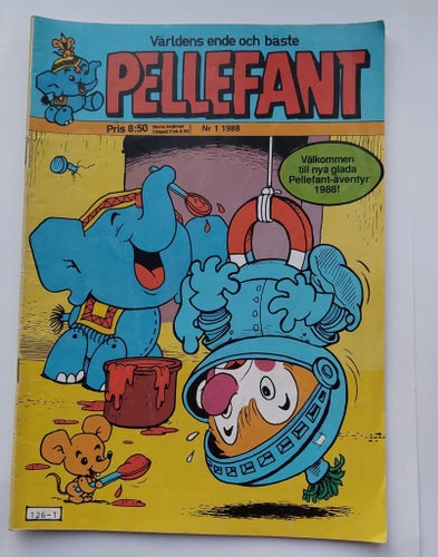 Pellefant Nr 1 år 1988. Serietidning. Härlig. Rune Andréasson