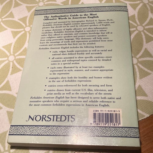 Forbidden American English av Richard A. Spears, 1992